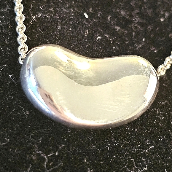 🫘Tiffany & Co. Large Bean Elsa Peretti Vintage Sterling 925 Pendant Necklace🌟 - Picture 8 of 16
